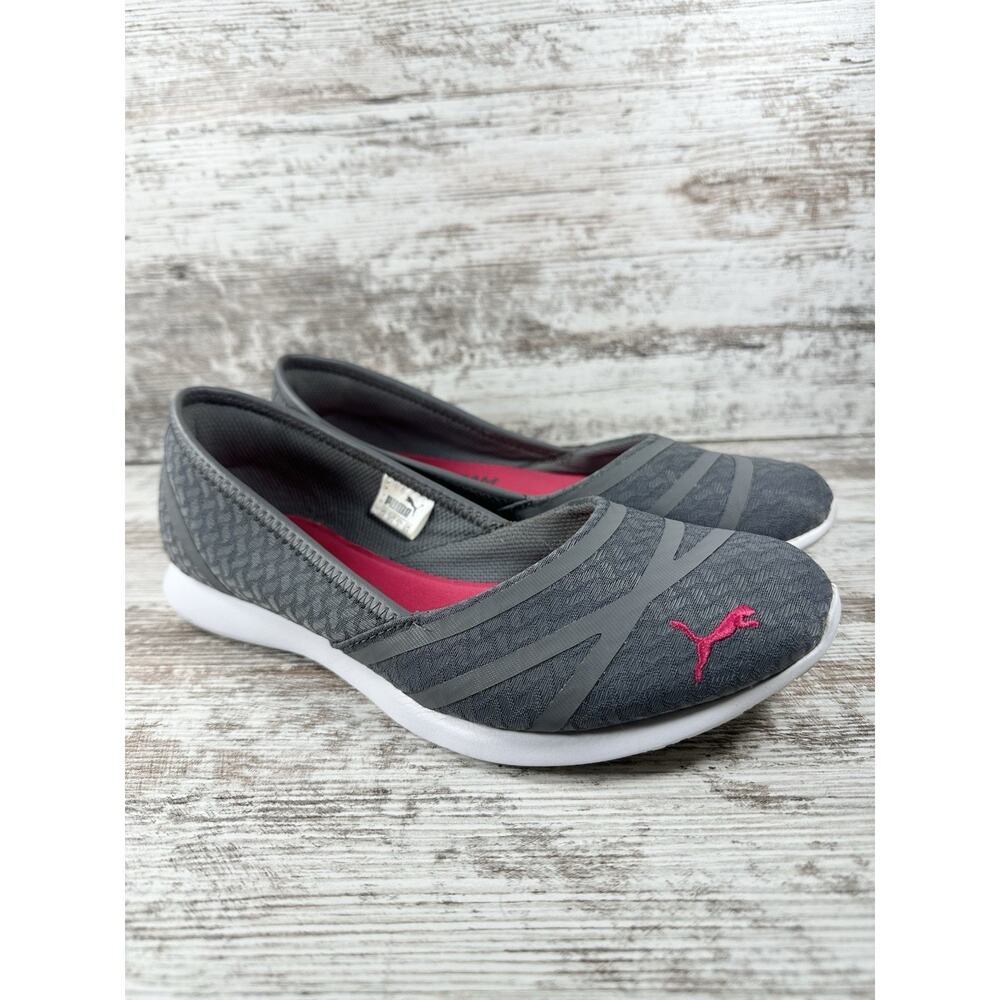 Women's Puma Vega Gray Ballet Flats Sz 7 EUC!